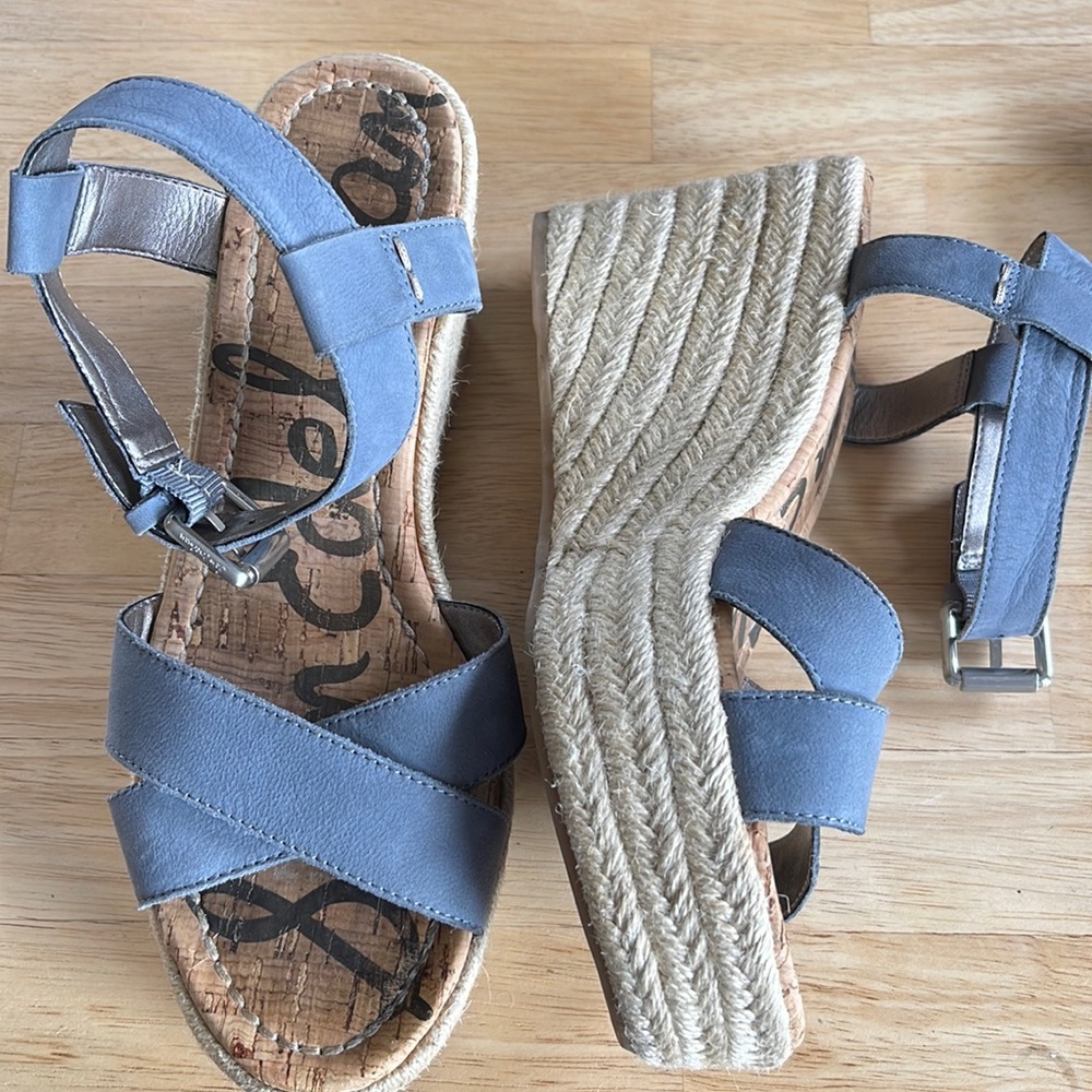 Sam Edelman wedge espadrille sandals